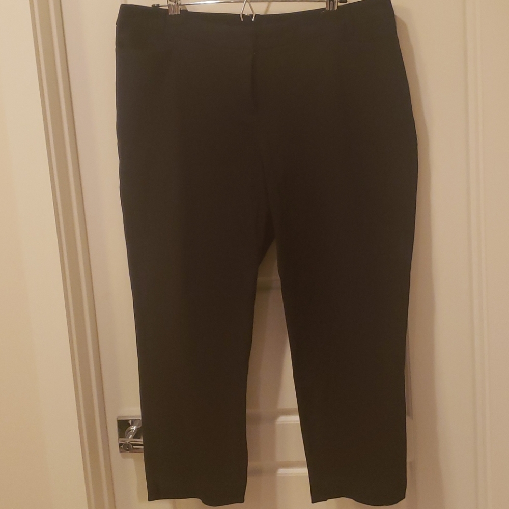 Lane Bryant Black Crop Pants-  Black Size 16